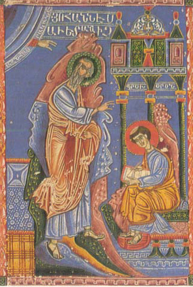Le portrait de Saint Jean et Prochros, Les Évangiles, 1375