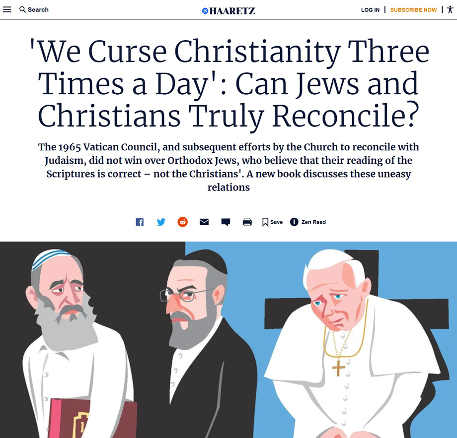 « Nous maudissons le christianisme trois fois par jour » : Juifs et chrétiens peuvent-ils vraiment se réconcilier ?